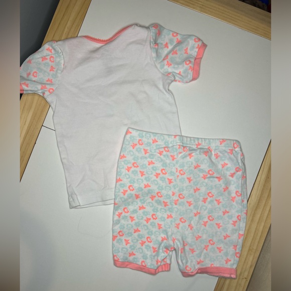 George Kids Pajama Set - White and Pink Cat Design - Picture 6 of 6